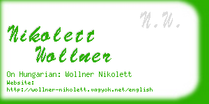 nikolett wollner business card